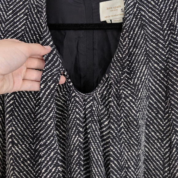 Kate Spade Black & White Front Tie Dress - Picture 3 of 11